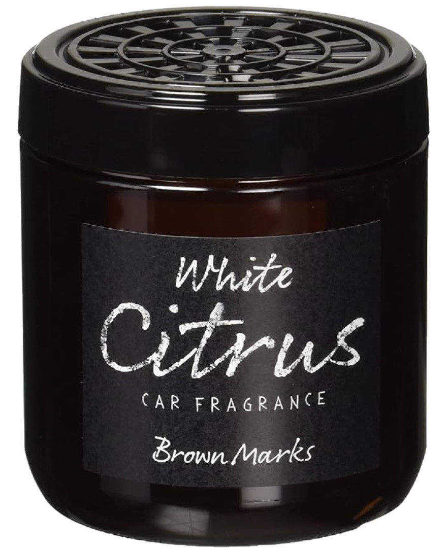 CARALL Brown Marks Gel White Citrus Car Air Freshener | 160 gms